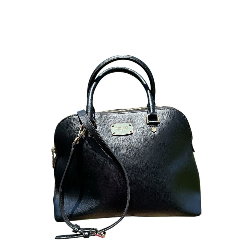 Michael Kors Cindy Medium Size Satchel Black  Handbag - Picture 8 of 13